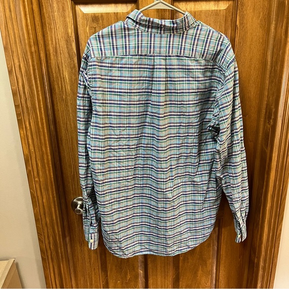 Men’s Ralph Lauren Plaid Button Down Flesh Pony Oxford Cloth XL Multicolor - Picture 4 of 4